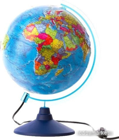 Школьный глобус Globen Зоогеографический Классик Евро с подсветкой Ке012100207