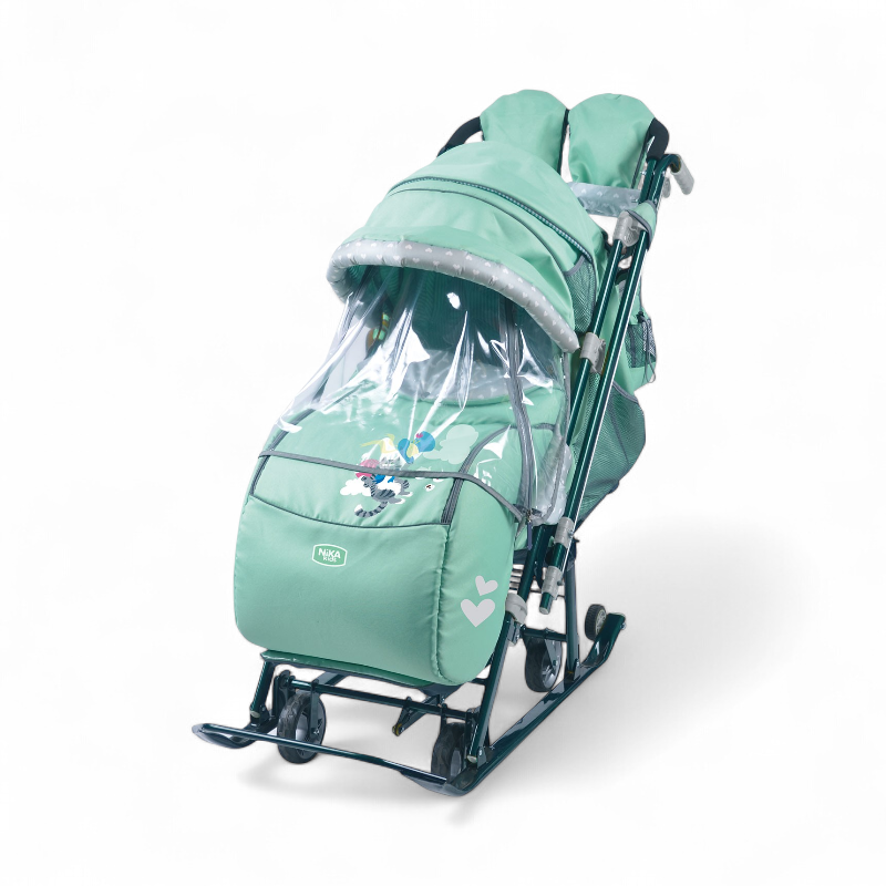 Санки-коляска Nika Ника Детям 7-4 НД7-4/2 Мятный
