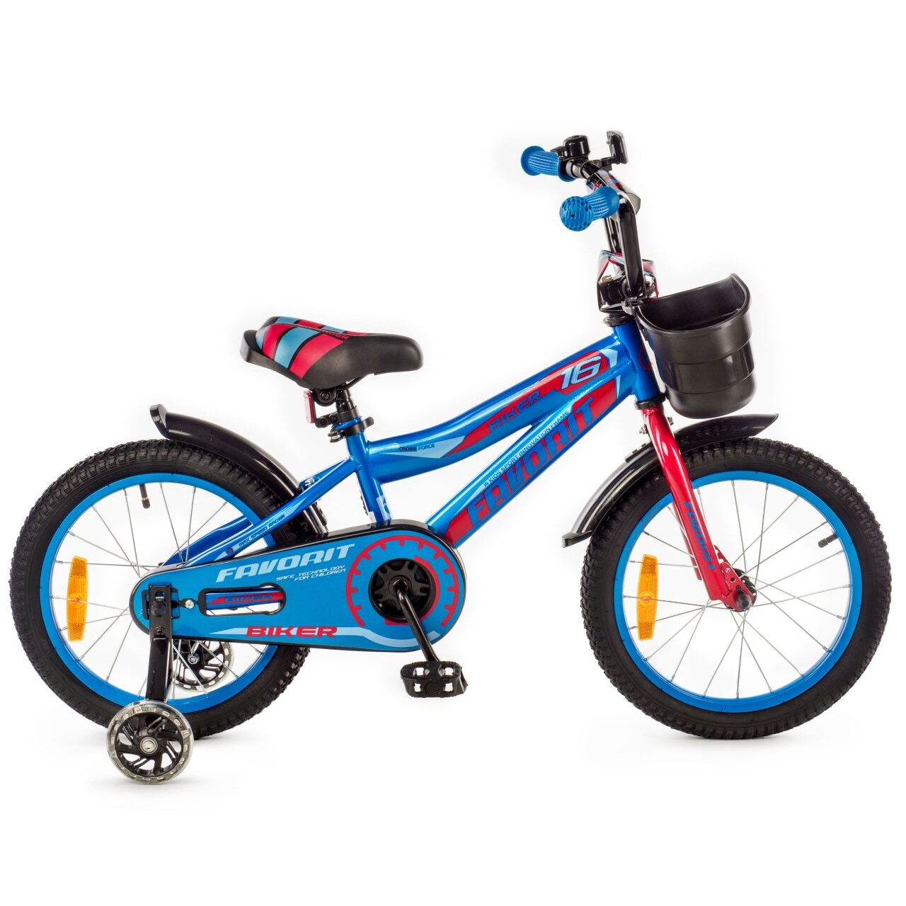 Детский велосипед Favorit Biker BIK-16BR Синий/Красный