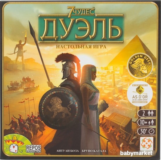 Настольная игра Стиль Жизни 7 чудес. Дуэль - детский товар