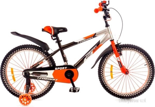 Детский велосипед Favorit Sport SPT-20OR2 Чёрный/Оранжевый