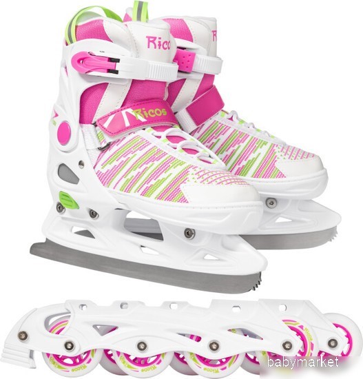 Ricos Props PW-223B XS (р. 29-32, белый/розовый)