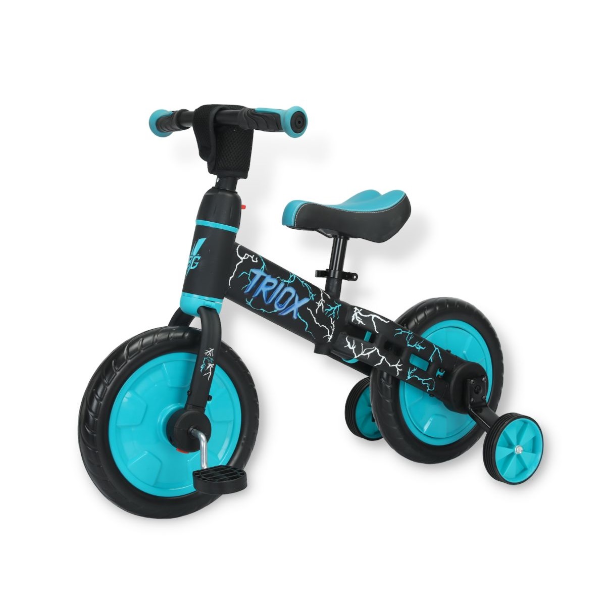 Беговел-велосипед Bubago Triox BG110-2 Чёрный/Синий