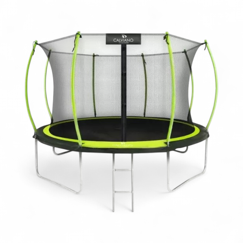 Батут Calviano Inside Master Green 374 см - 12ft (внутренняя сетка, с лестницей)