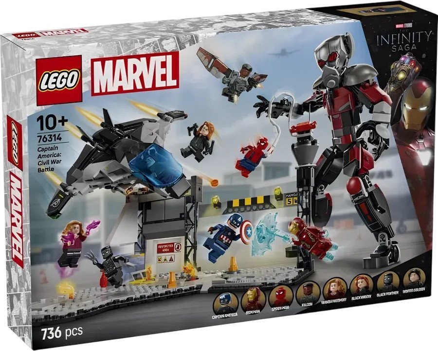 Конструктор Lego Marvel Капитан Америка: Битва во время гражданской войны 76314