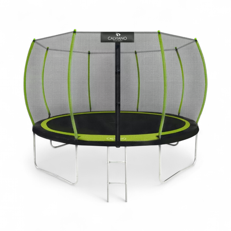 Батут Calviano Outside Master Green 374 см - 12ft (внешняя сетка, с лестницей)