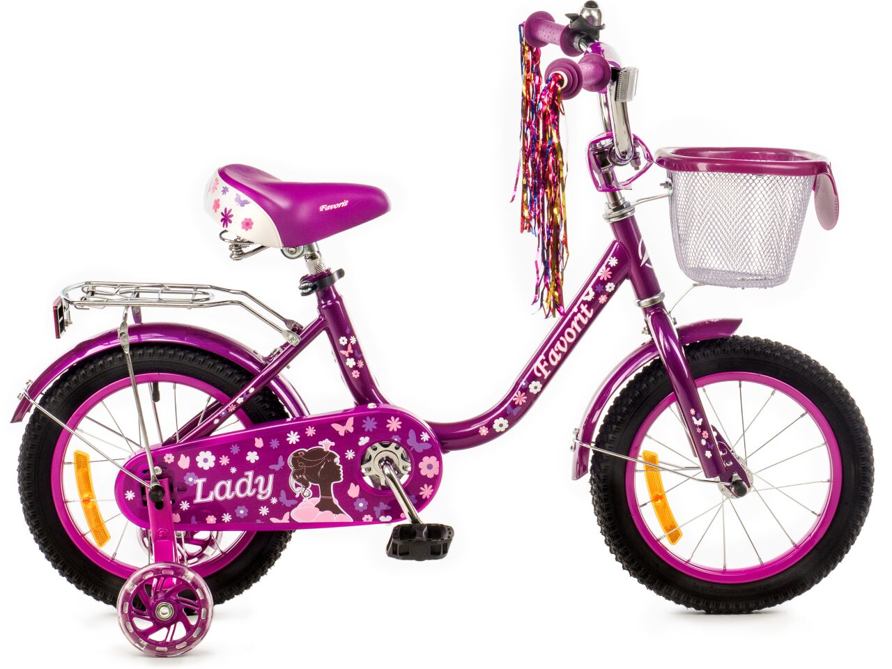 Детский велосипед Favorit Lady 14 LAD-14MG Cиреневый