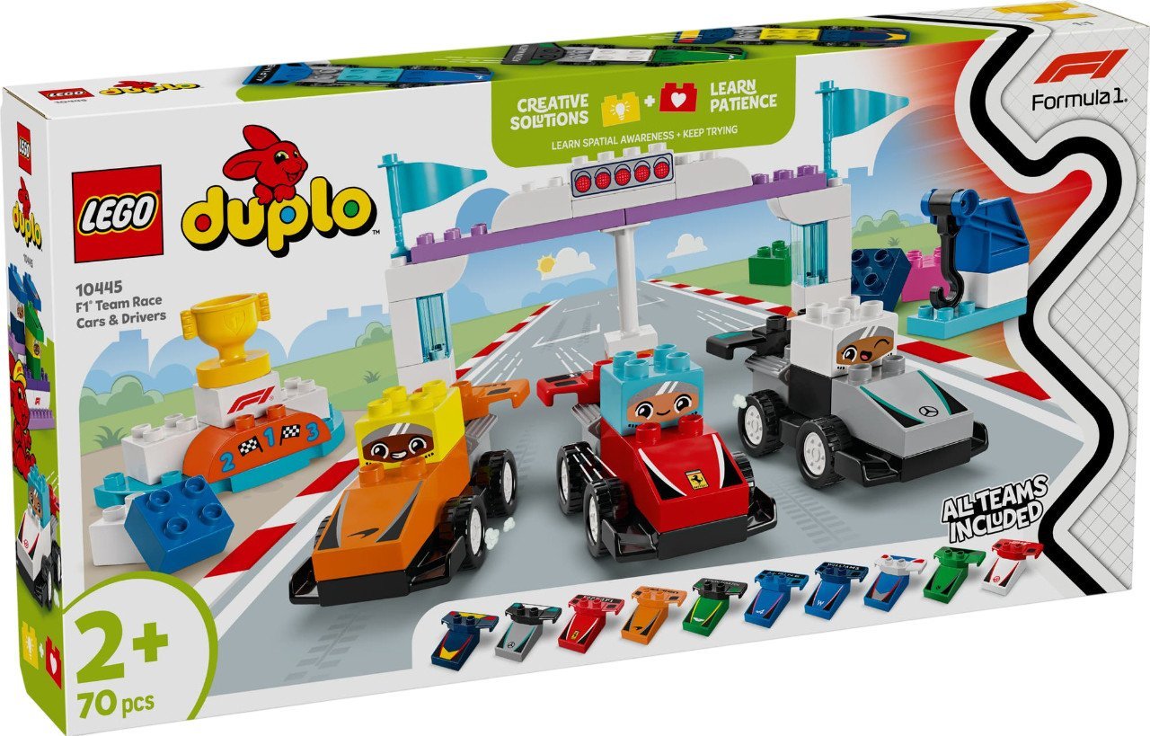 Конструктор Lego Duplo Гоночные автомобили и пилоты команды F1 10445