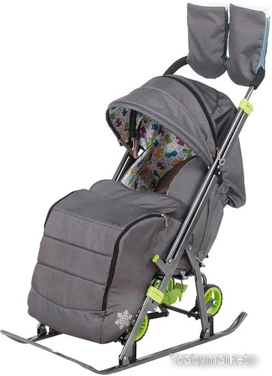 Санки-коляска Galaxy Kids 3-2C Серебро