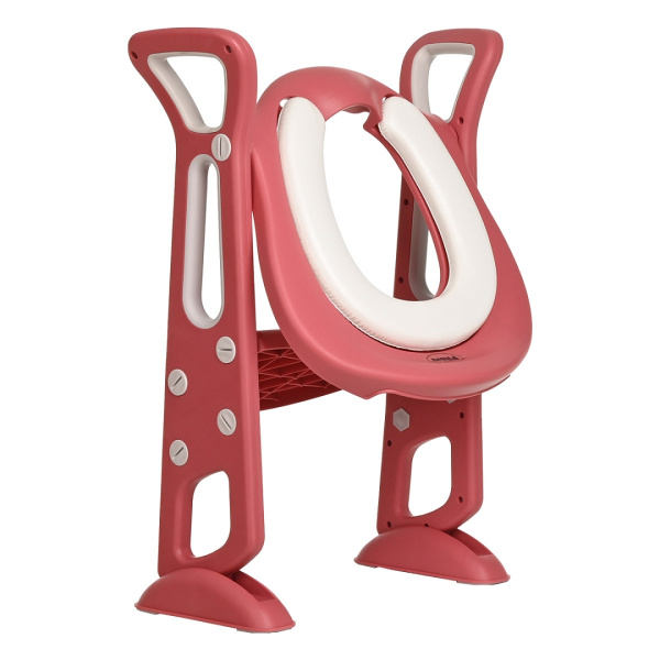 Сиденье для унитаза Pituso FG578 с лесенкой и ручками Коралл