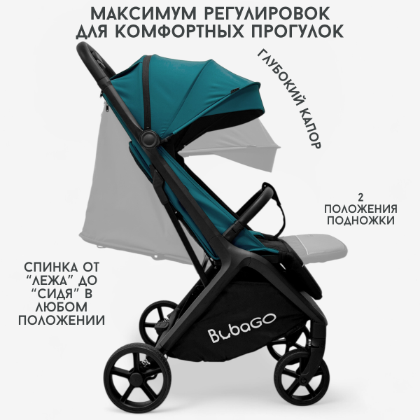 Детская прогулочная коляска Bubago Luna BG 154-2 Синий