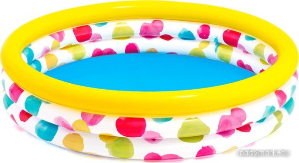 Intex Крутые точки 58439 (147х33, белый с цветными точками)