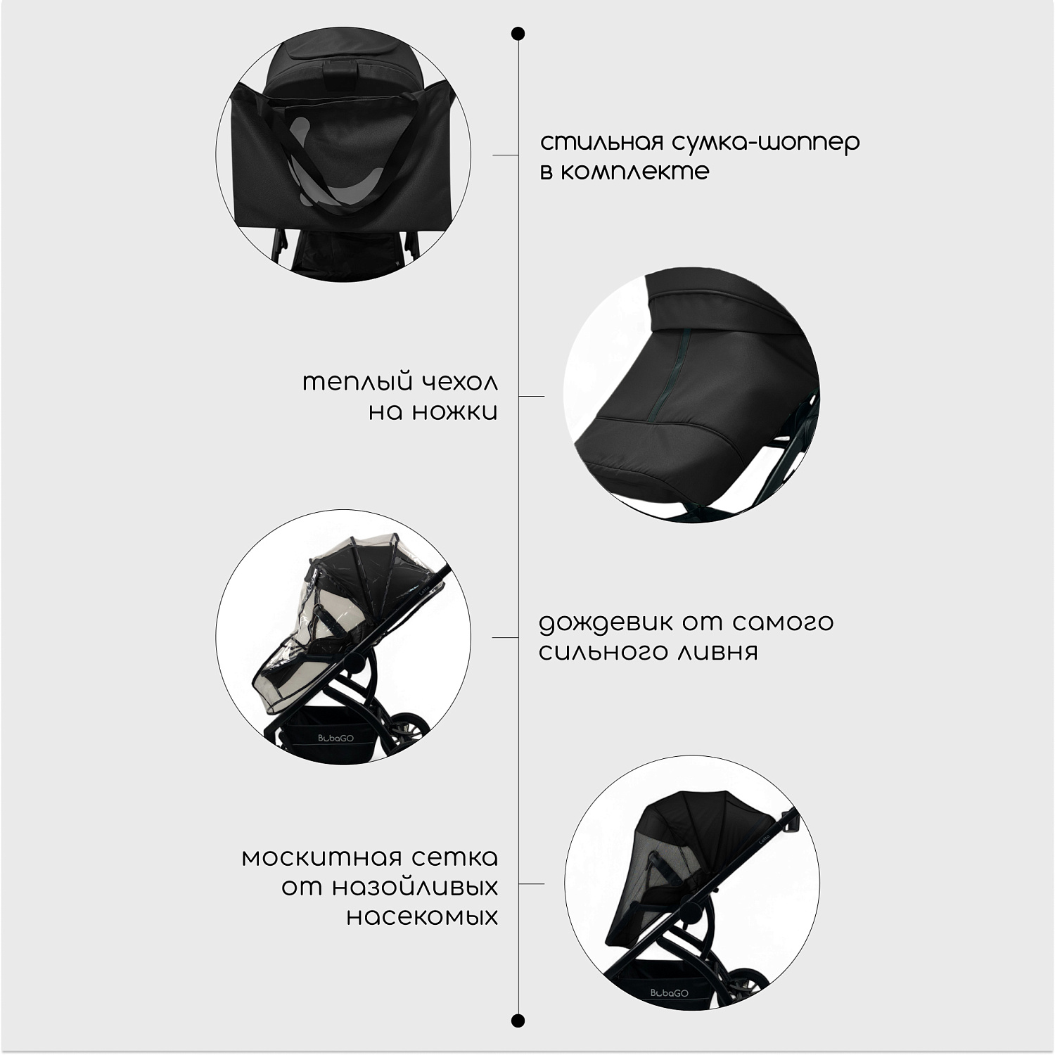 Детская универсальная коляска Bubago Lotta 3в1