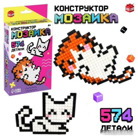 Конструктор Unicon Мозаика Pixi. Котики 9384100