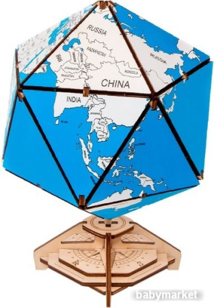 Сборная модель EWA Глобус-икосаэдр (синий)