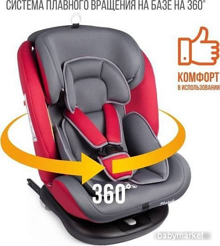 Детское автокресло Zlatek Cruiser Isofix KRES3602 (серый/красный)
