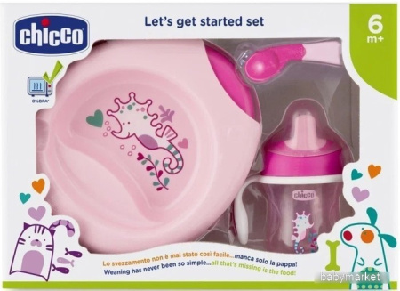 Набор детской посуды Chicco Nursery 00016200110000 (розовый)