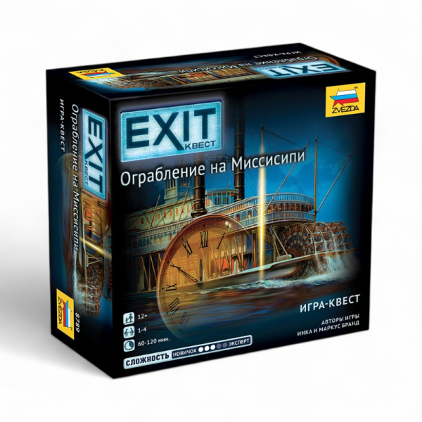 Настольная игра Звезда Exit-Квест. Ограбление на Миссисипи