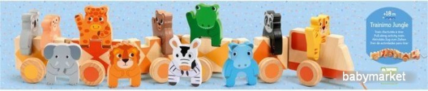 Djeco Пирамидка-паровозик. Джунгли 06318