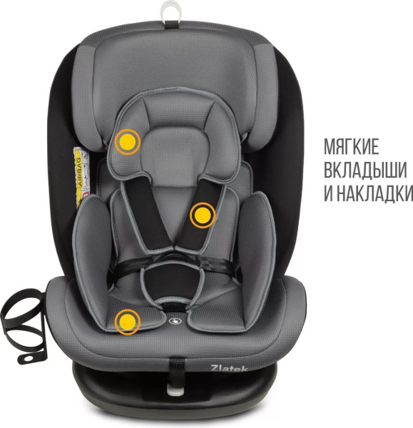 Zlatek Cruiser Isofix Lux KRES3951 (серый/черный) - детский товар