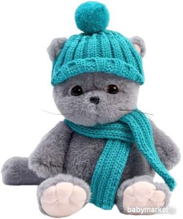 Классическая игрушка Milo Toys Кот Шанти с шапкой и шарфом 9470990