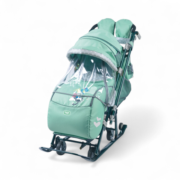 Санки-коляска Nika Ника Детям 7-4 НД7-4/2 Мятный