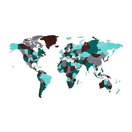 Сборная модель EWA «Карта Мира Large» Эмеральд Плэнет