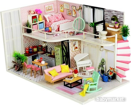 Румбокс Hobby Day DIY Mini House Розовый лофт (M035)