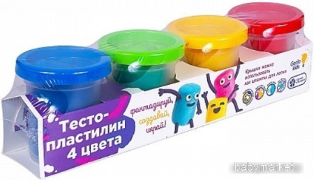 Набор для лепки Genio Kids Тесто-пластилин. Неоновые цвета TA1016V
