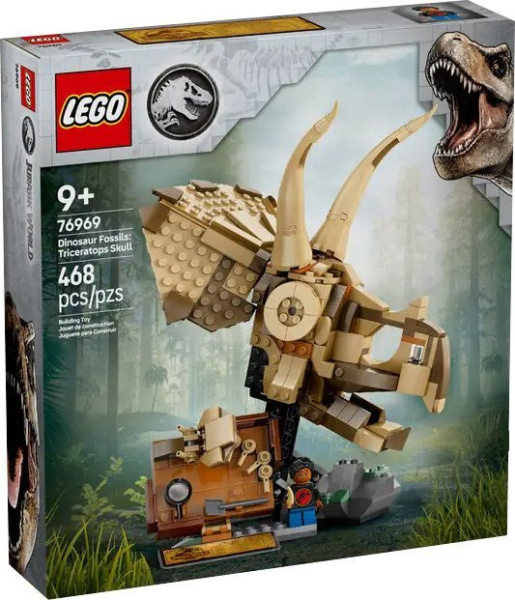 LEGO Jurassic World Окаменелости динозавров череп трицератопса 76969