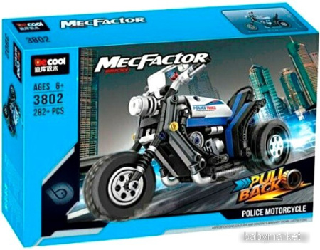 Конструктор Decool MecFactor 3802 Полицейский мотоцикл