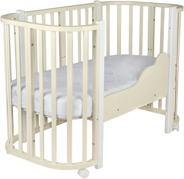Indigo Baby Lux 3 в 1 (слоновая кость/белые стойки)