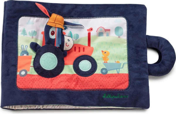 Lilliputiens Книжка мягкая Ослик Игнас на ферме 83415