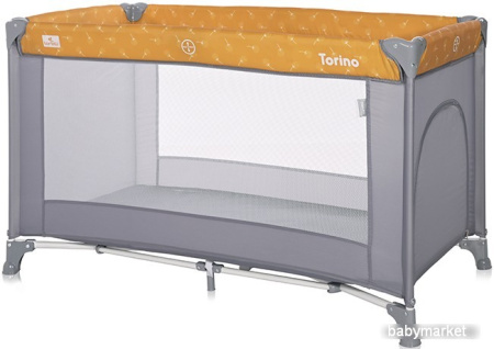 Манеж-кровать Lorelli Torino 1 2022 (лимонное карри, цветочный)