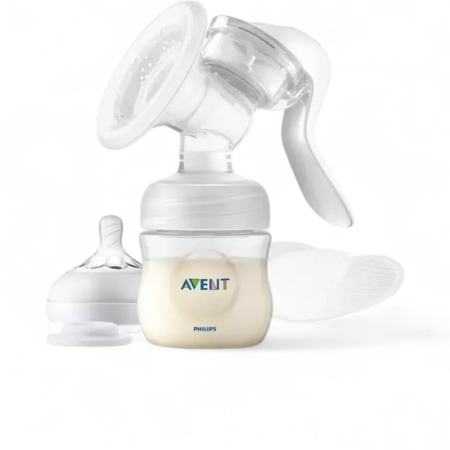 Купить Ручной молокоотсос Philips Avent Natural Motion с бутылочкой для кормления SCD210/03 для детей - фото товара