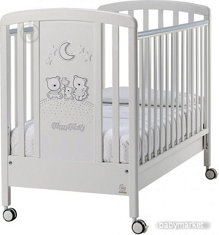 Классическая детская кроватка Italbaby Happy Family Strass 070.0700-0005 (белый)