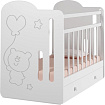 Классическая детская кроватка VDK Sweet Bear маятник-ящик (белый)