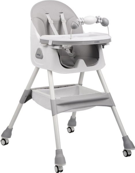 Стульчик для кормления Indigo Corn Светло-серый
