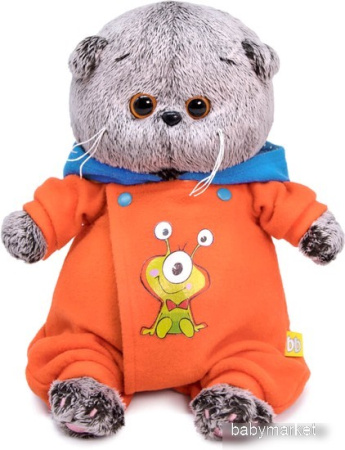 Классическая игрушка BUDI BASA Collection Басик Baby в комбинезоне с монстриком BB-075 20 см