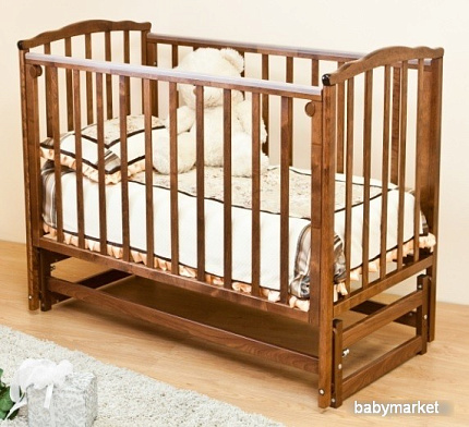 Классическая детская кроватка Красная звезда Кристина С619 (вишня)