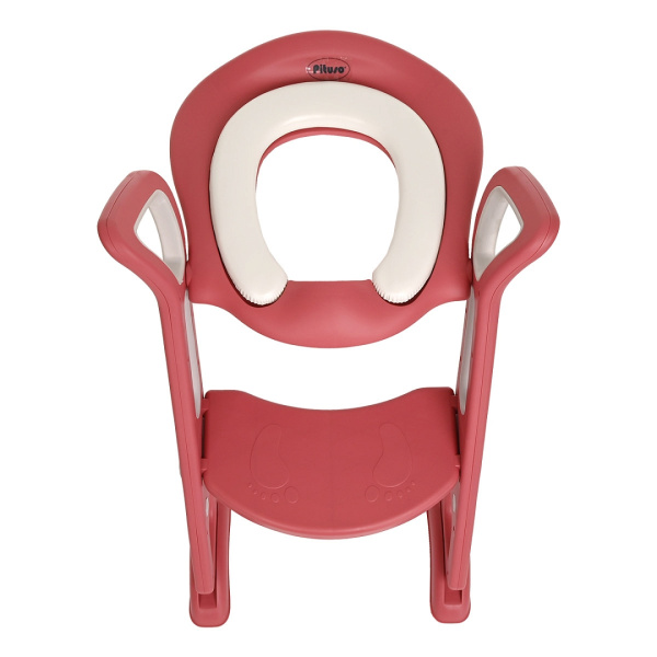 Сиденье для унитаза Pituso FG578 с лесенкой и ручками Коралл