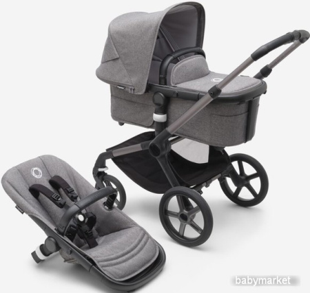 Универсальная коляска Bugaboo Fox 5 (2 в 1, grey melange/grey melange/graphite)