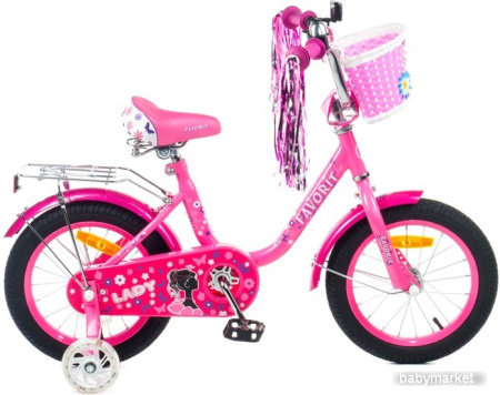 Детский велосипед Favorit Lady 14 LAD-14RS (розовый)