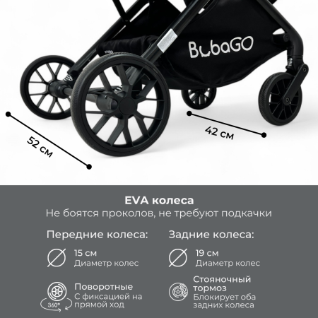 Купить Детская прогулочная коляска Bubago Vox BG160-1 Чёрный для детей - фото товара