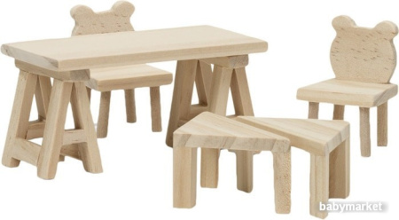 Мебель для кукольного домика Lundby Стол и стулья Сделай сам 60906400