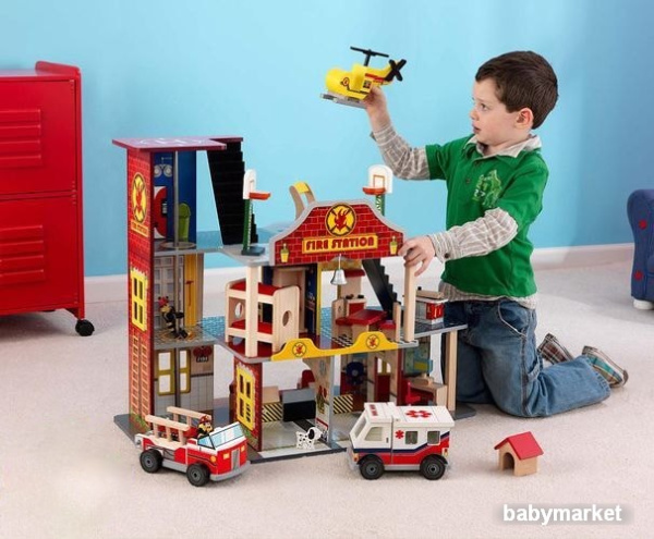 Паркинг KidKraft Пожарно-спасательная станция / 63214-KE - детский товар