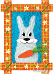 Набор для создания поделок/игрушек Клеvер Портрет зайца. Пряжа АИ 03-105
