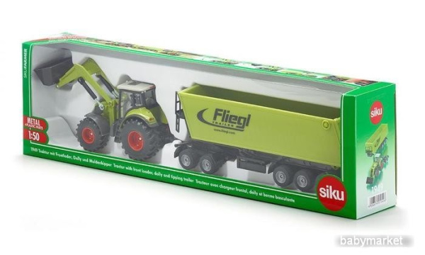 Siku Claas Axion 850 с погрузчиком и самосвалом 1949 - детский товар
