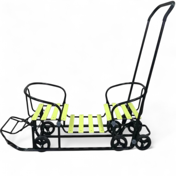 Санки детские GalaXy Погодки универсал 1 Чёрный/Лимон