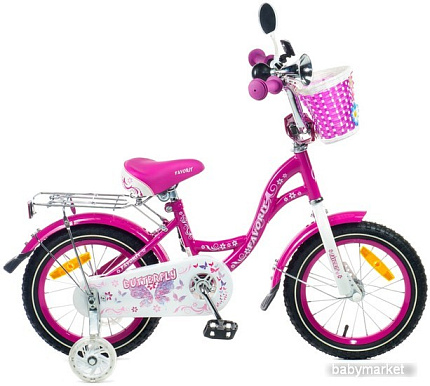 Детский велосипед Favorit Butterfly 14 BUT-14VL (фиолетовый/белый)